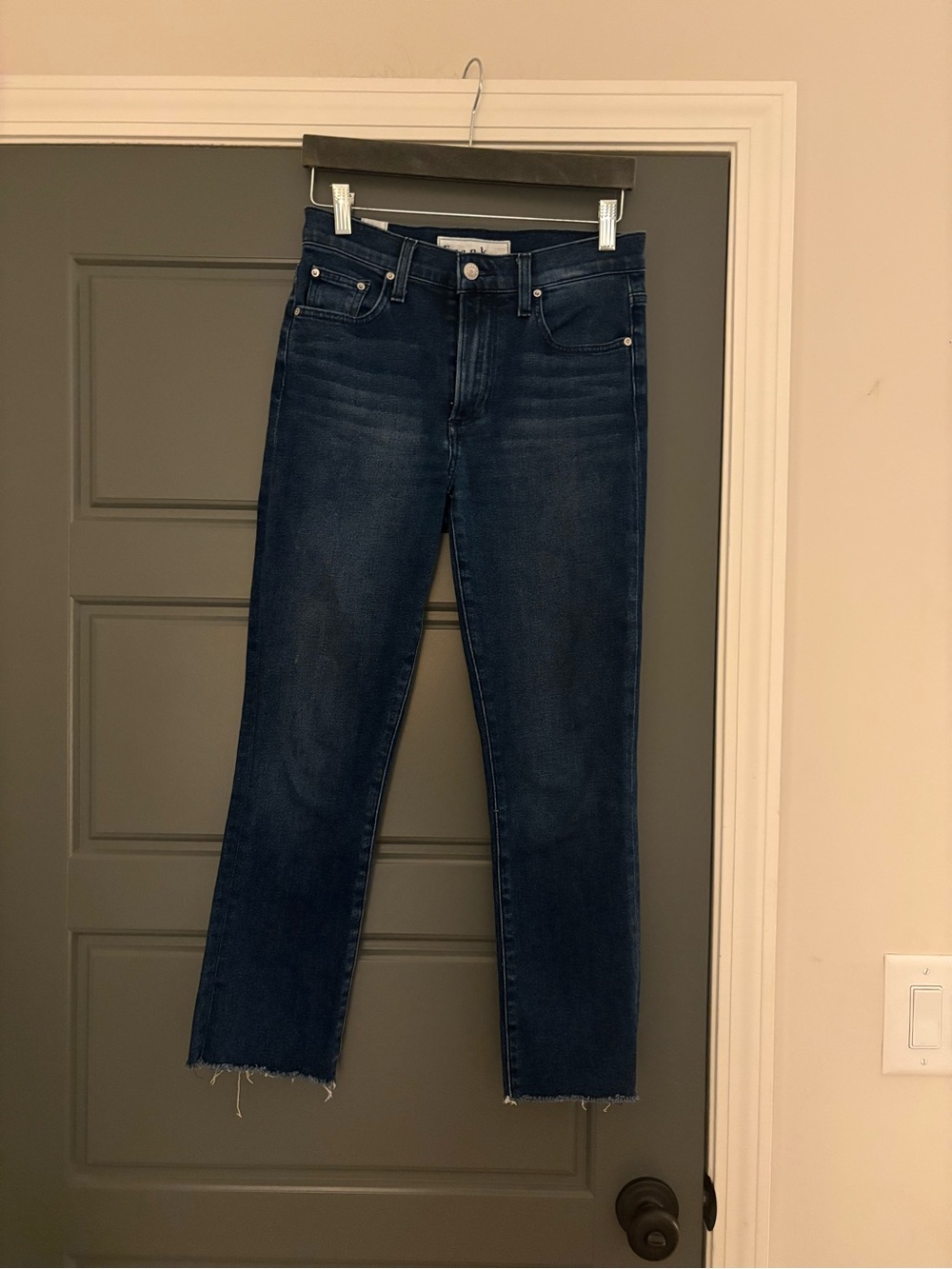 Frank & Eileen Cork High Rise Crop Straight Jeans Dark Wash Size 25